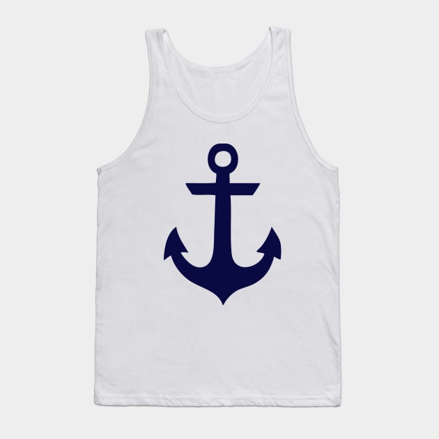 Blue Anchor Tank Top by heartlocked